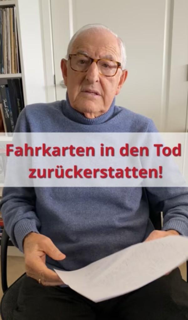 Salo Muller und die Schrift: Fahrkarten in den Tod zurückerstatten!